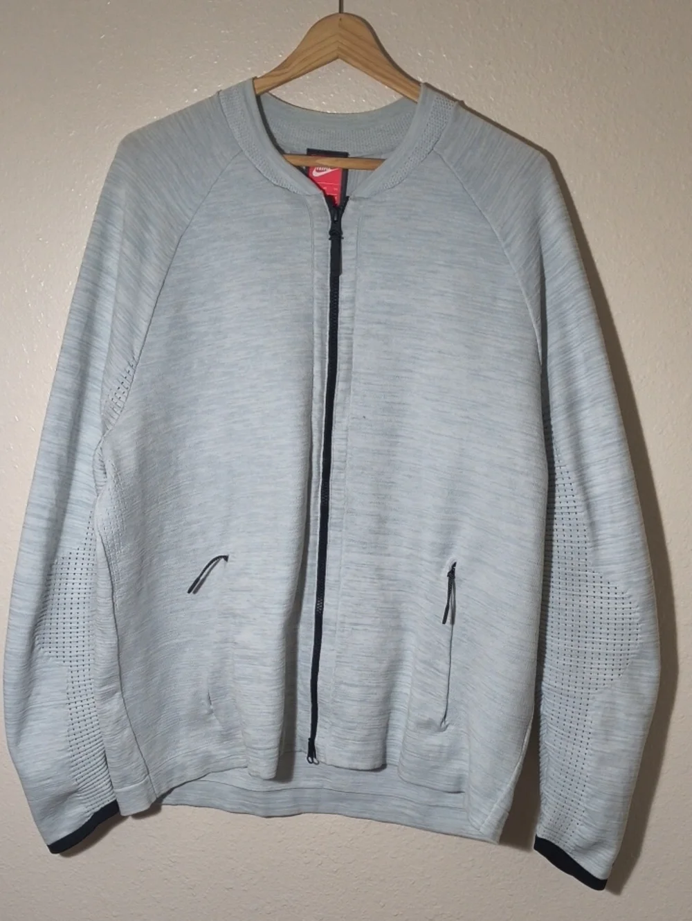 Gray White Nike Athletic Zip Up